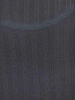 Chemise de nuit courte fantaisie en tricot ajouré