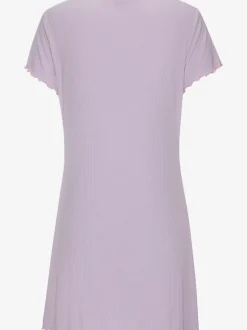 Chemise de nuit en matière côtelée