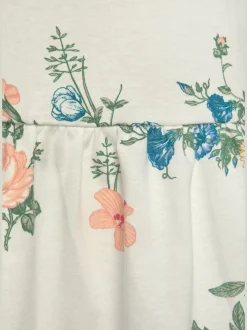 Chemise de nuit fantaisie avec larges bretelles et encolure ronde