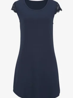Chemise de nuit élégante avec encolure arrondie intégrée