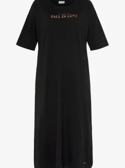 Chemise de nuit longueur midi avec détails imprimés