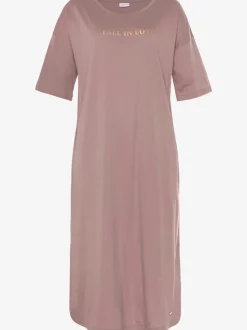 Chemise de nuit longueur midi avec détails imprimés