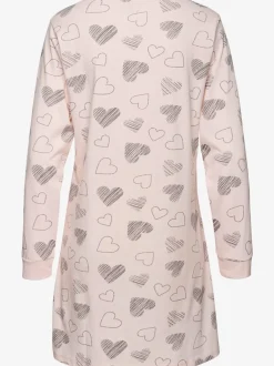 Chemise de nuit 2 robes légères avec imprimé cœurs