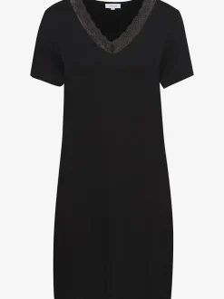 Chemise de nuit t-shirt de nuit court à encolure en v