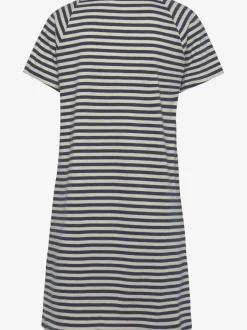 Chemise de nuit t-shirt de nuit rayé avec broderie