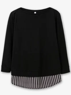 Chemise à manches longues 2 en 1 coupe droite
