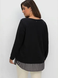 Chemise à manches longues 2 en 1 coupe droite
