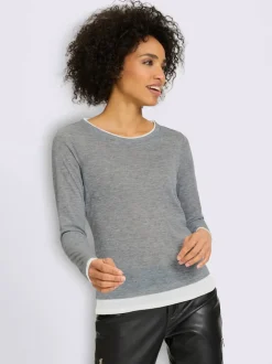 Chemise à manches longues 2 en 1 look 2 en 1