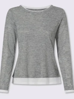 Chemise à manches longues 2 en 1 look 2 en 1
