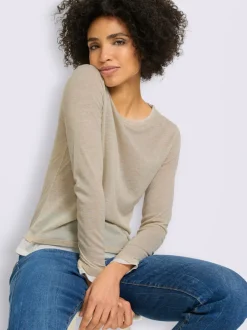 Chemise à manches longues 2 en 1 look 2 en 1