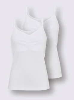 Chemise soutien-gorge sans armatures côtes fines