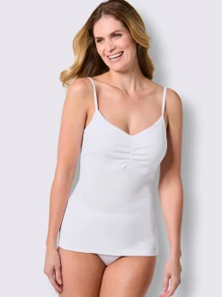 Chemise soutien-gorge sans armatures côtes fines