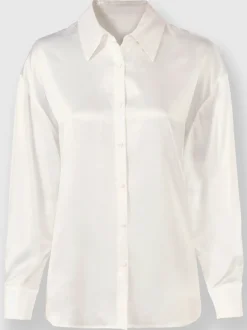 Chemisier ample en soie viscose avec manches longues