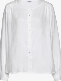 Chemisier avec patte de boutonnage et ourlet arrondi