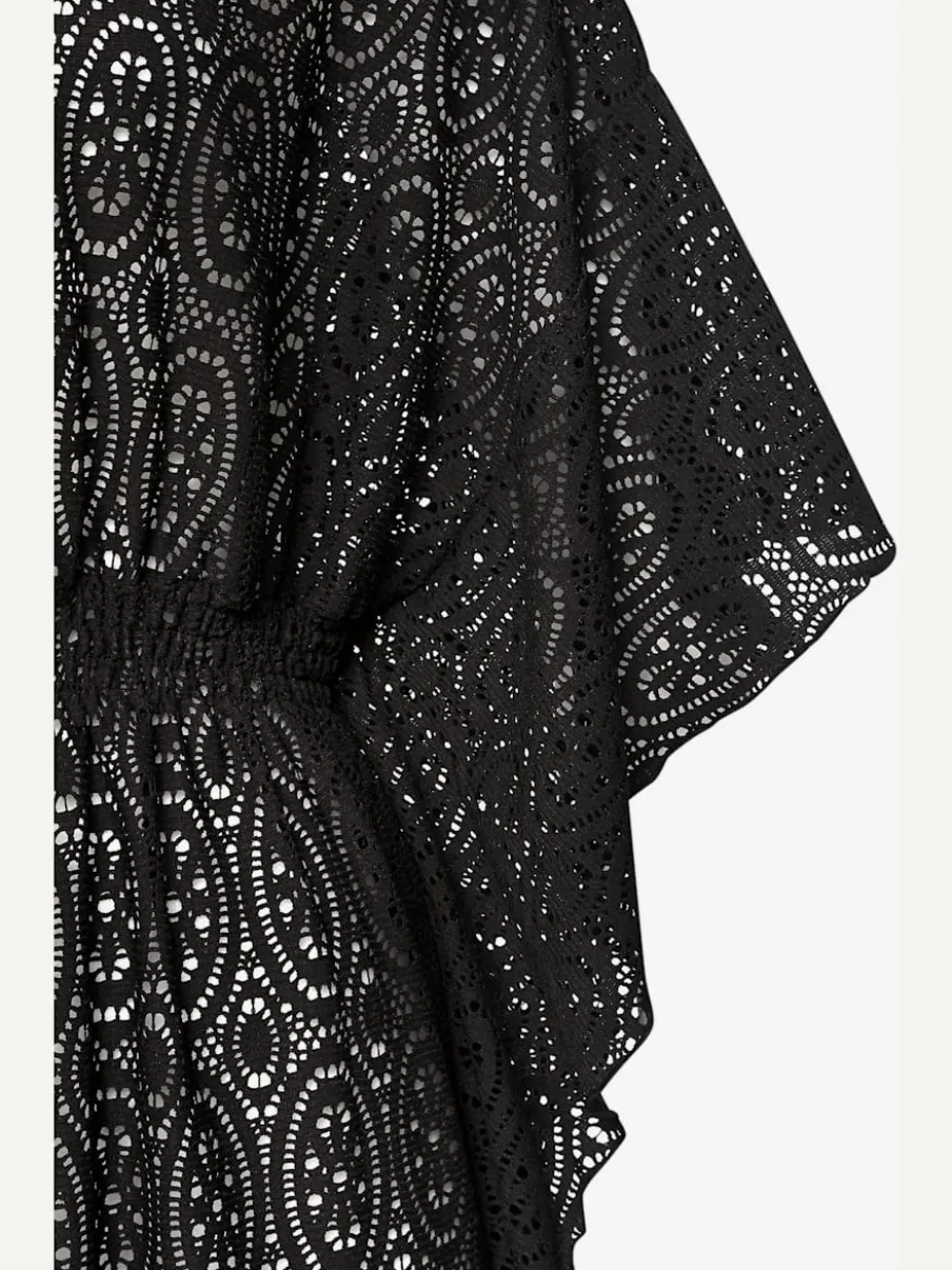 Chemisier caftan ajouré avec encolure en V devant