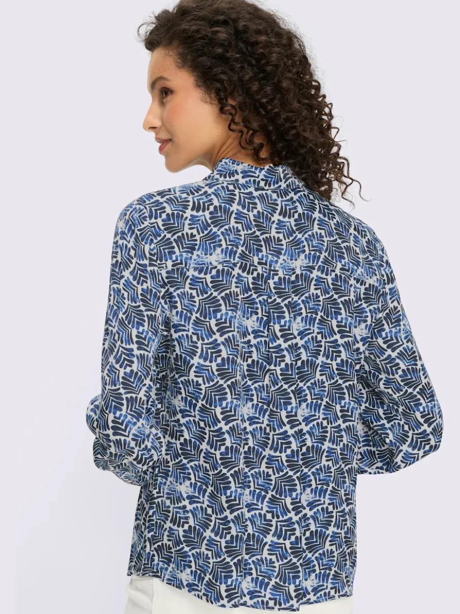Chemisier à col chemisier et motifs minimalistes classiques