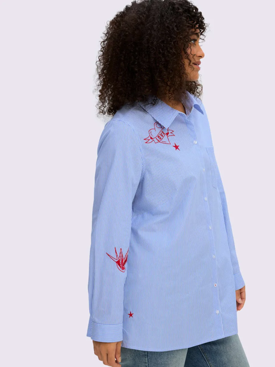 Chemisier en coton ourlet arrondi