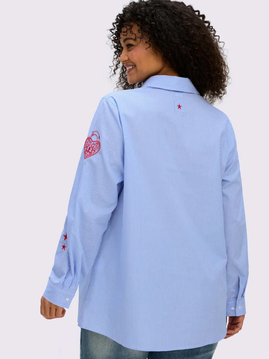 Chemisier en coton ourlet arrondi
