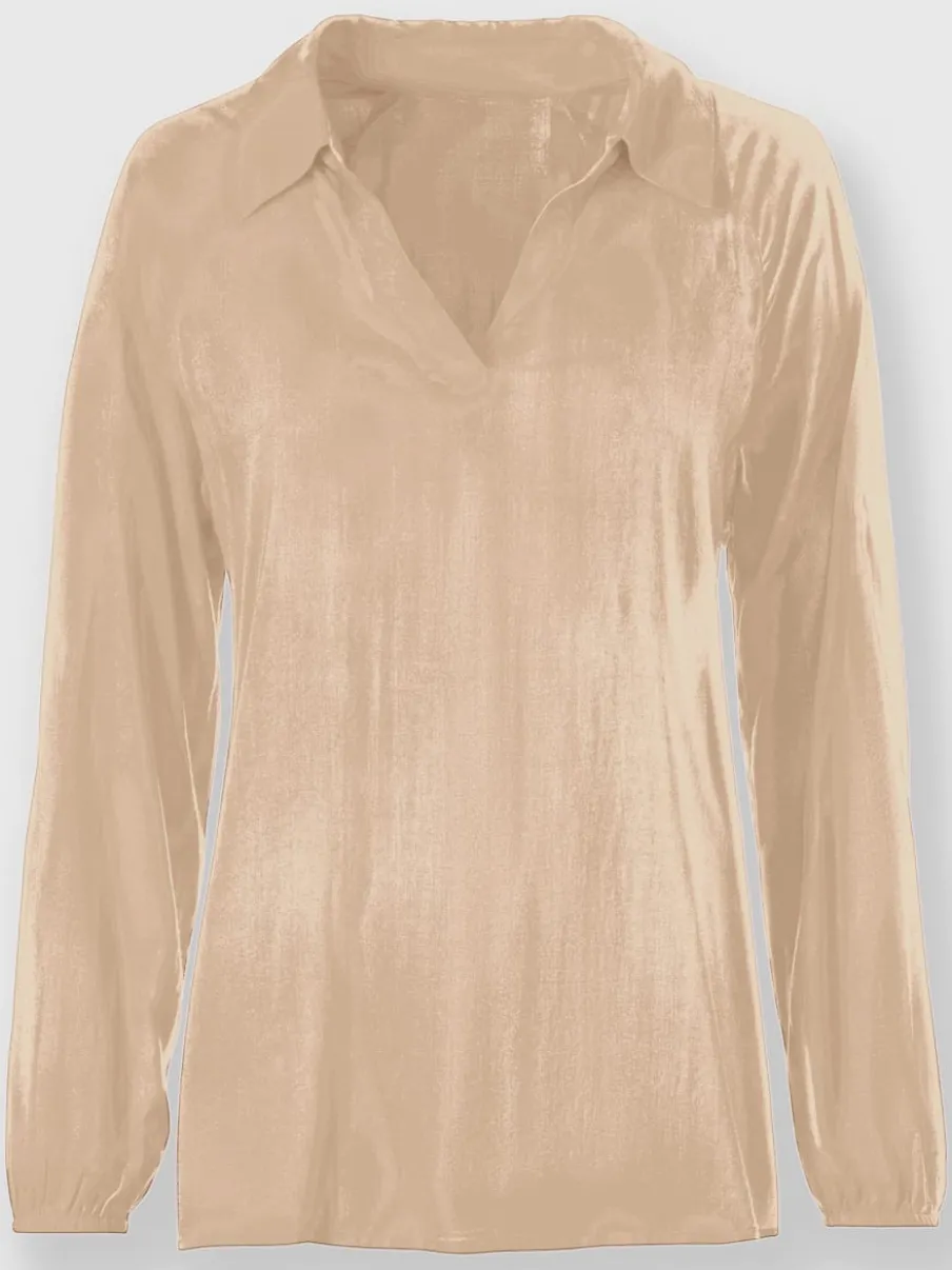 Chemisier à enfiler en modal avec col chemise