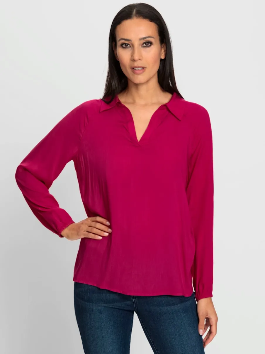 Chemisier à enfiler en modal avec col chemise