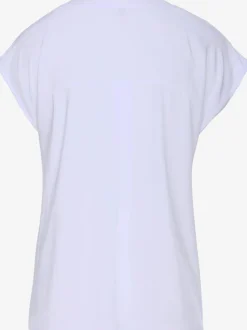 Chemisier en V avec boutons et manches courtes en viscose