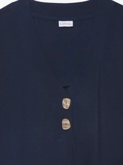 Chemisier en V avec boutons et manches courtes en viscose