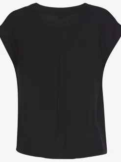 Chemisier en V avec boutons et manches courtes en viscose