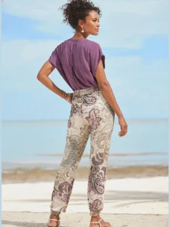 Chemisier en V avec boutons et manches courtes en viscose