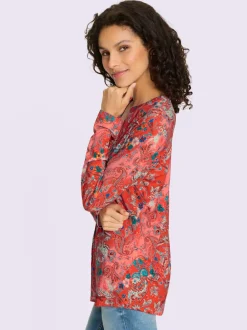 Chemisier en viscose avec col en V et motifs paisley