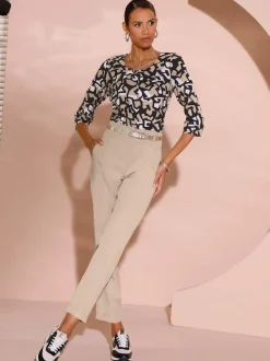 Chemisier en viscose à motifs géométriques et manches 3/4