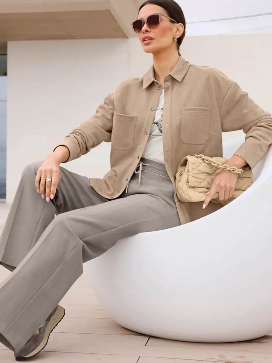 Chemisier imitation cuir velours douce