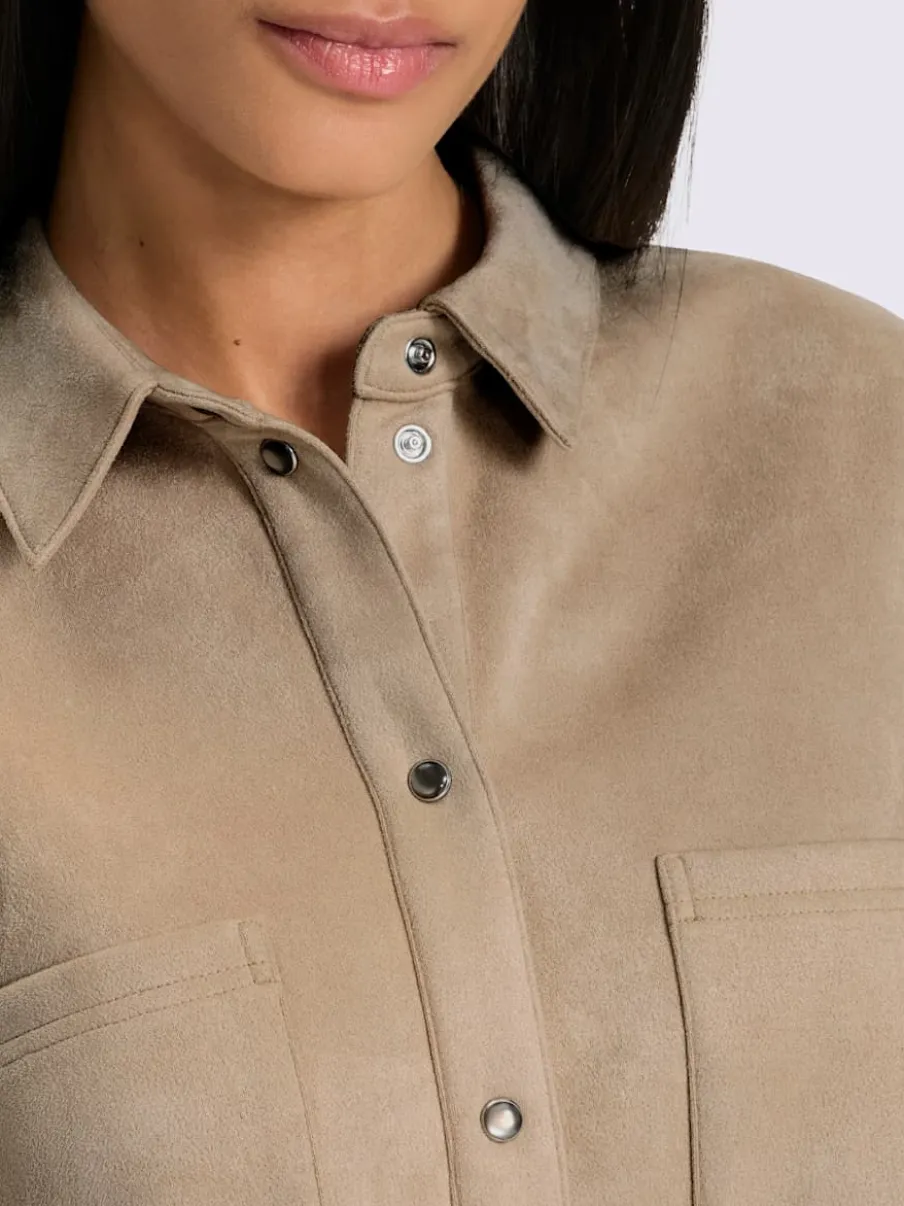 Chemisier imitation cuir velours douce