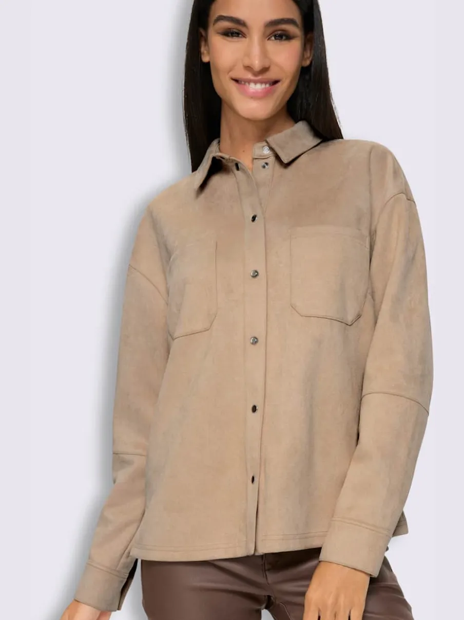 Chemisier imitation cuir velours douce