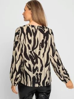 Chemisier à imprimé animal en viscose douce fluide