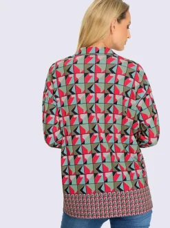 Chemisier léger avec col chemise et motif géométrique