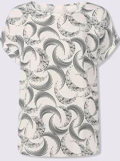 Chemisier léger en polyester recyclé à motif abstrait