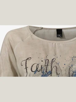 Chemisier léger à manches élastiquées aux motifs vintage