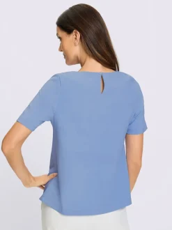 Chemisier à manches courtes avec perles et paillettes