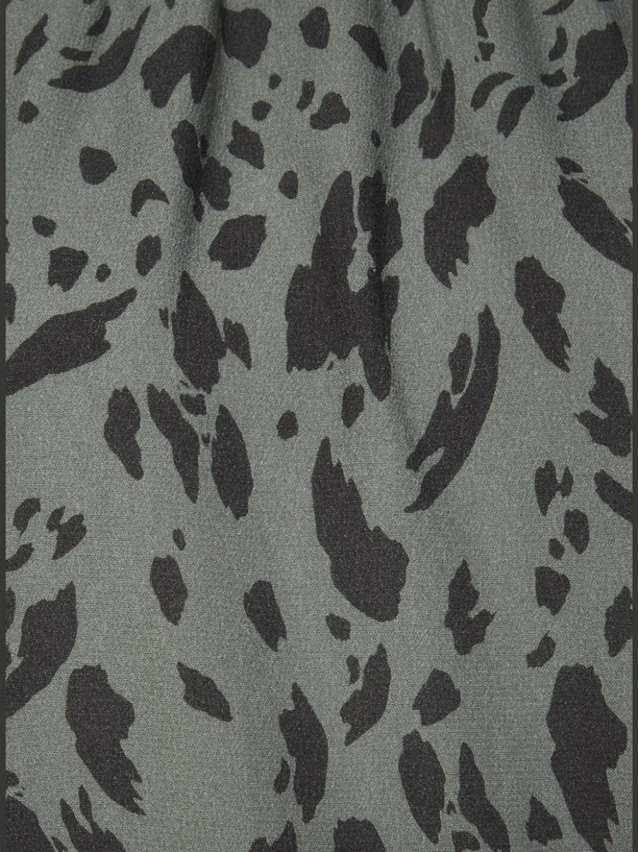 Chemisier à manches longues en tissu léger à motifs léopard
