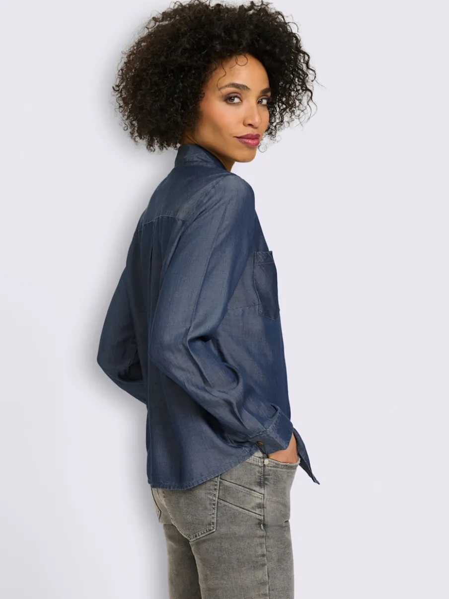 Chemisier à manches longues qualité denim