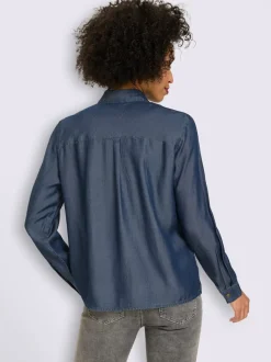 Chemisier à manches longues qualité denim