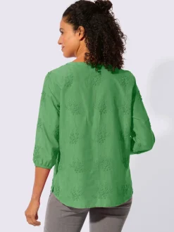 Chemisiers en coton avec broderie florale en 3D