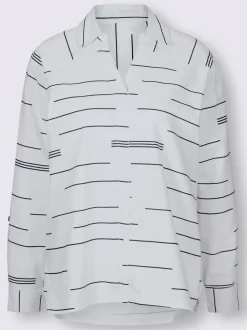 Chemisiers à enfiler avec col chemise à rayures