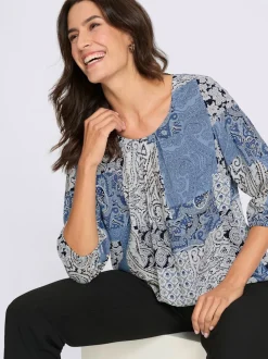 Chemisiers en viscose fluide à motifs floraux avec manches
