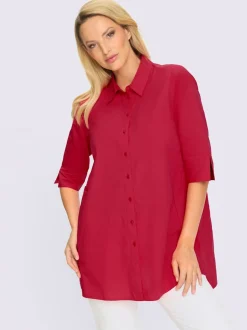 Chemisiers longs avec col chemise et manches 3/4