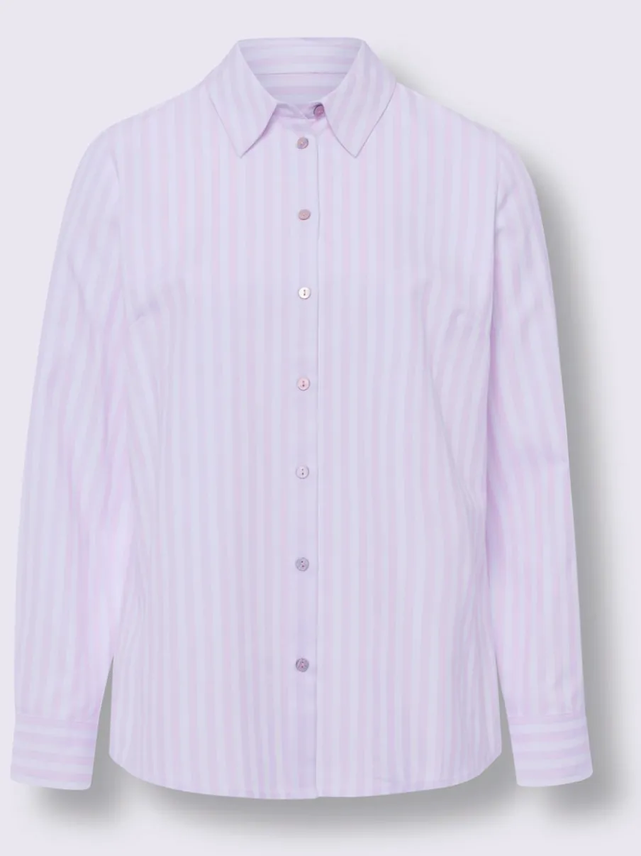 Chemisiers à rayures avec col chemise et boutons