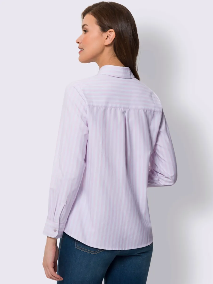 Chemisiers à rayures avec col chemise et boutons