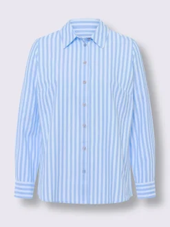 Chemisiers à rayures avec col chemise et boutons