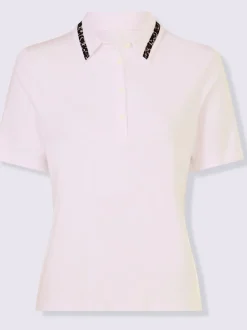 Col polo classique avec motifs léopard et patte courte