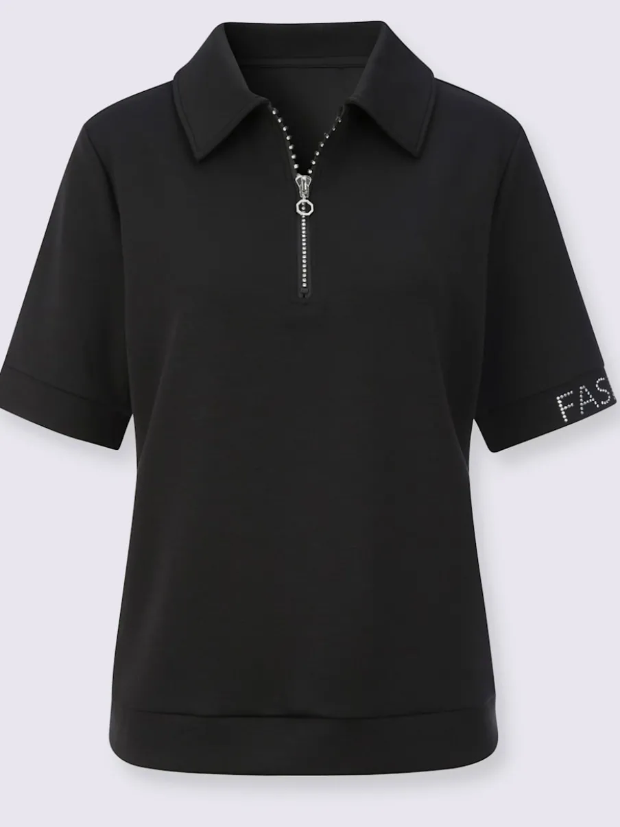 Col polo sportif manches courtes sweatshirt interlock modal doux